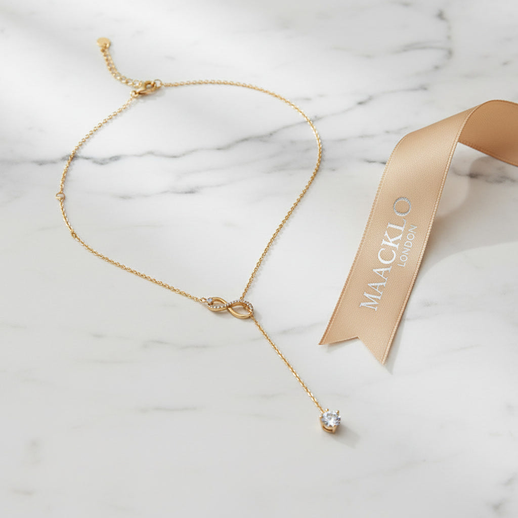 Moissanite Y Lariat Necklace 2ct – 925 Sterling Silver – The Mayfair Lariat | Macklo London