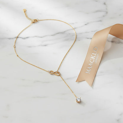 Moissanite Y Lariat Necklace 2ct – 925 Sterling Silver – The Mayfair Lariat | Macklo London