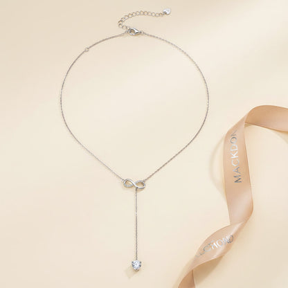 Moissanite Y Lariat Necklace 2ct – 925 Sterling Silver – The Mayfair Lariat | Macklo London
