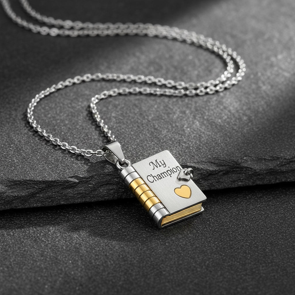 My Champion Book Necklace – A Meaningful Gift for Your Son
