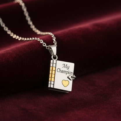 My Champion Book Necklace – A Meaningful Gift for Your Son