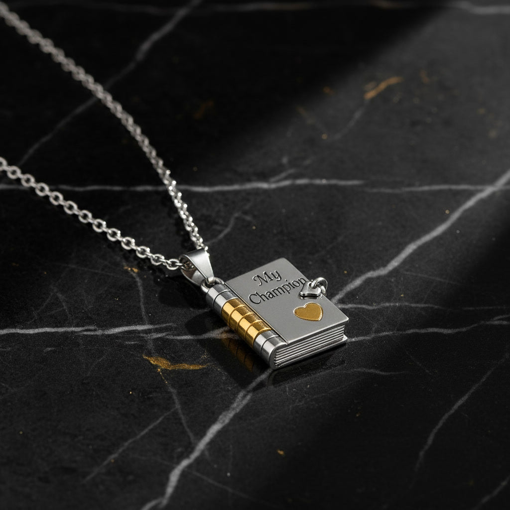 My Champion Book Necklace – A Meaningful Gift for Your Son