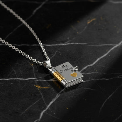 My Champion Book Necklace – A Meaningful Gift for Your Son