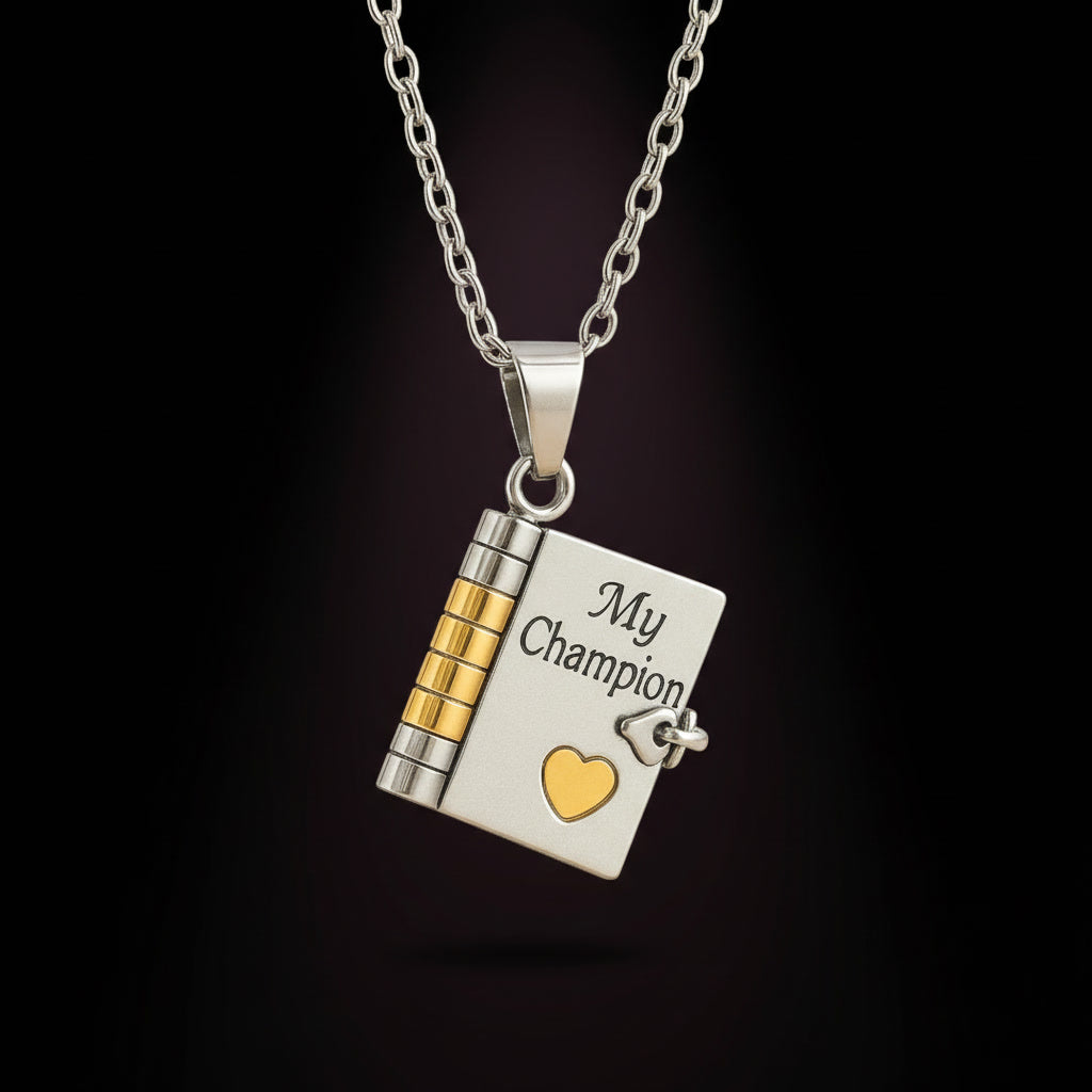 My Champion Book Necklace – A Meaningful Gift for Your Son