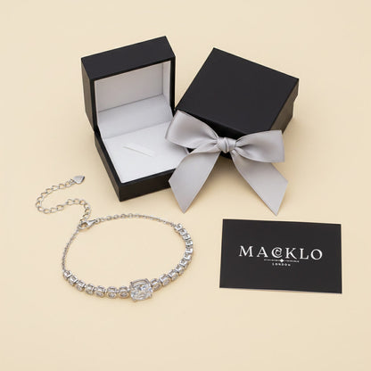 Moissanite Bolo Bracelet 3ct Oval Cut – 925 Sterling Silver – The Mayfair Bolo | Macklo London
