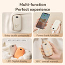 Rechargeable 3S Instant Heat Hand Warmer, Portable Electric Heater with USB Power Bank and LED Digital Screen