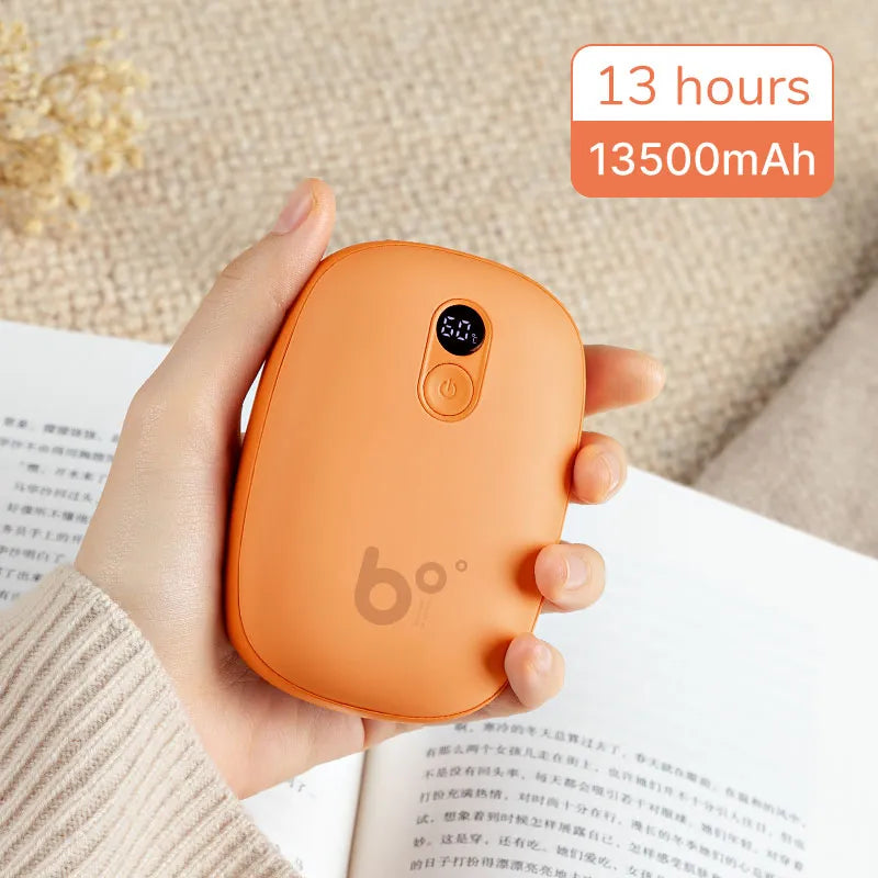 Rechargeable 3S Instant Heat Hand Warmer, Portable Electric Heater with USB Power Bank and LED Digital Screen