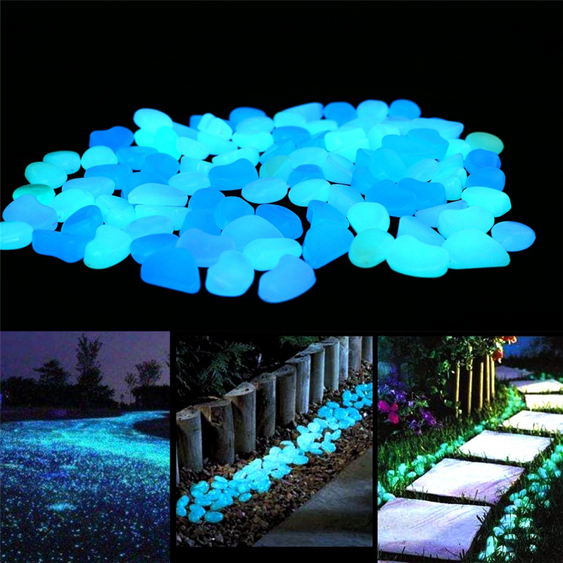 Glow in The Dark Garden Pebbles Luminous Outdoor Stones