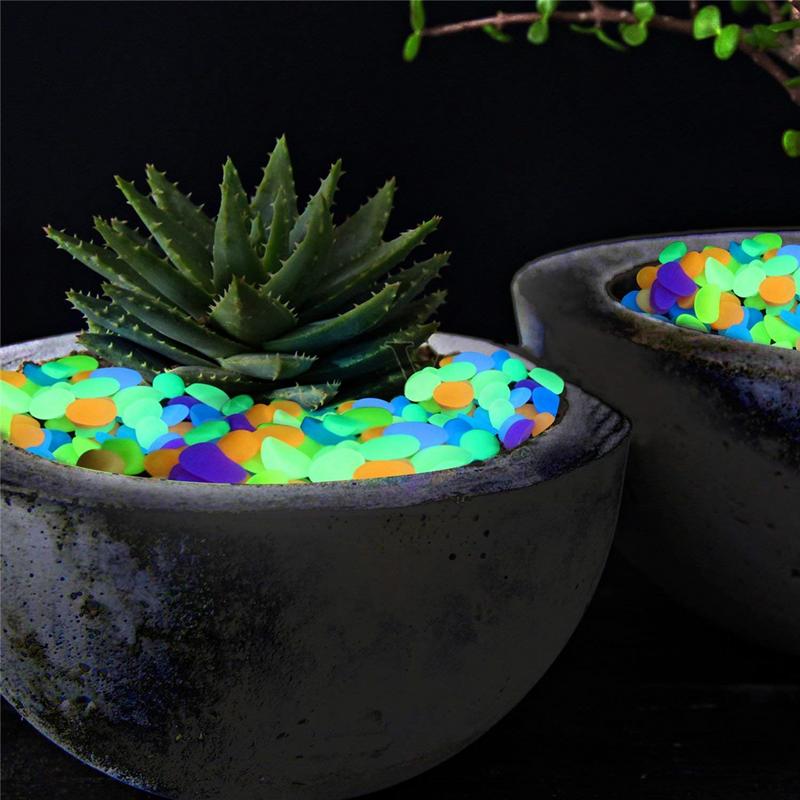 Glow in The Dark Garden Pebbles Luminous Outdoor Stones