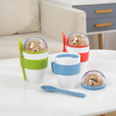 Portable Breakfast Cereal Cup With Lid Spoon Food Container