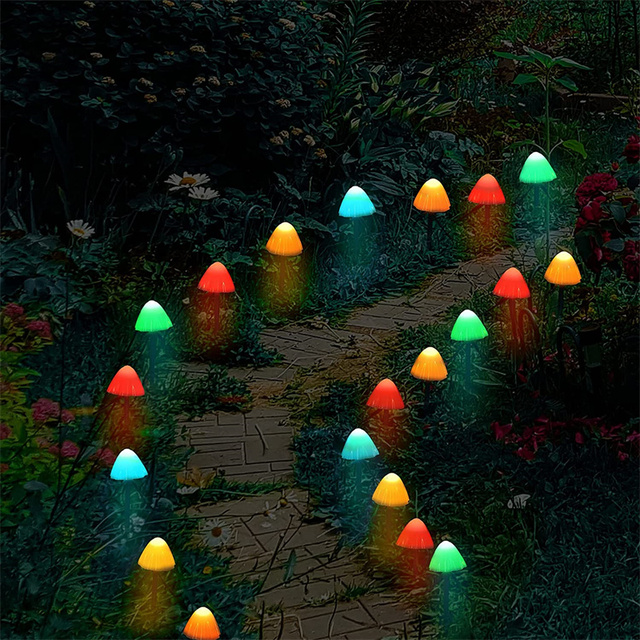 Outdoor Solar Mushroom Lights Waterproof Garden Lights