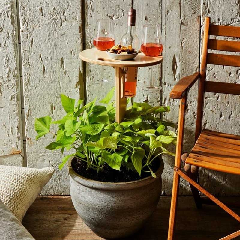 Outdoor Wine Table Portable Wooden Small Table