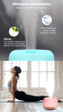 500ml Wood Grain Electric Diffuser Mist Maker LED Light