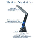 5 IN 1 Wireless Charger, With Desk Lamp & Digital Alarm Clock