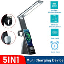 5 IN 1 Wireless Charger, With Desk Lamp & Digital Alarm Clock