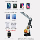 5 IN 1 Wireless Charger, With Desk Lamp & Digital Alarm Clock