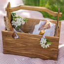 Foldable Picnic Table 2 in 1 Multifunctional Wood Basket