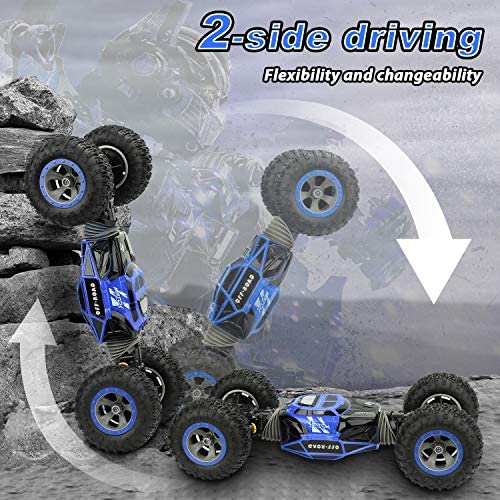 Remote Control Car - 1:14 Scale RC Car with Rechargeable Battery, 4WD Transform 15 KM/H All Terrains Twist RC Stunt Car