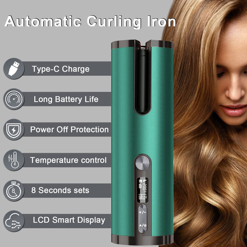 Wireless Hair Curler, Cordless Fast Heating Ceramic