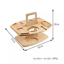 Portable Wooden Picnic Table | Outdoor Picnic Table with Wine Glass Holder